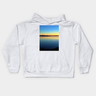 Orange Sunset on a Northern Canadian Autumn Lake - Ripples on the Water Kids Hoodie